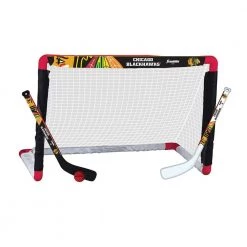 Franklin NHL Team Mini Hockey Goal Set - Chicago Blackhawks