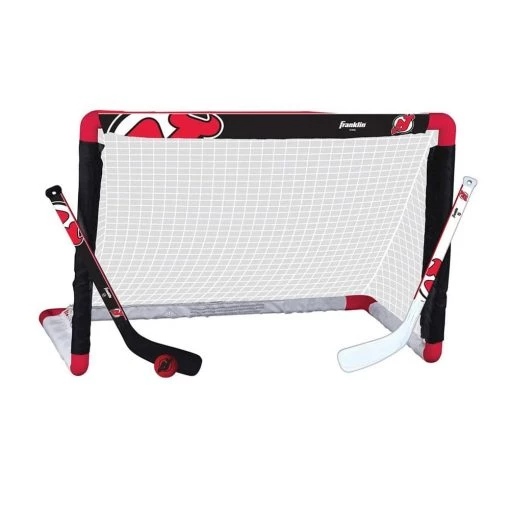 Franklin NHL Team Mini Hockey Goal Set - New Jersey Devils -Franklin Sales Shop franklin nhl team mini hockey goal set new jersey devils nhl team mini goal set njd new jersey devils