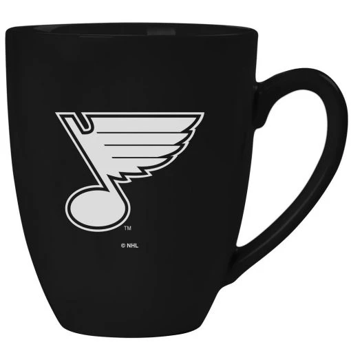 St. Louis Blues Ceramic 15oz Bistro Mug 4 St. Louis Blues Ceramic 15oz Bistro Mug -Franklin Sales Shop st louis blues ceramic 15oz bistro mug stealth black